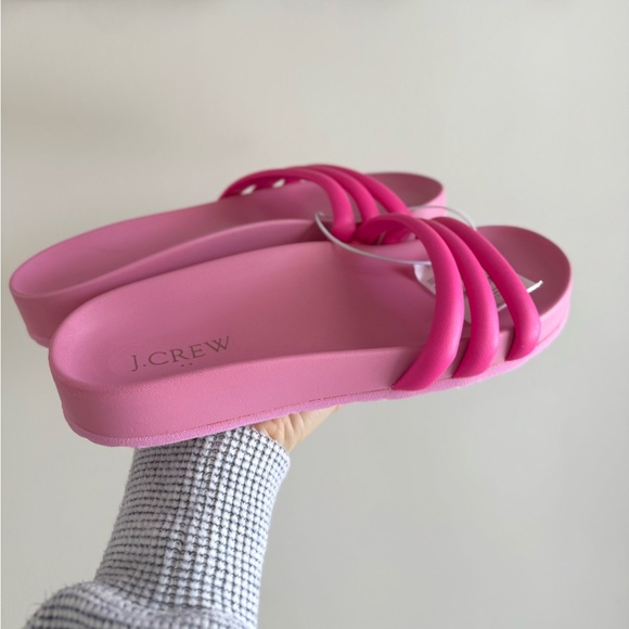 J. Crew Shoes - J.Crew Strappy Slide Sandals - Hot Pink - Size 8 - NWT